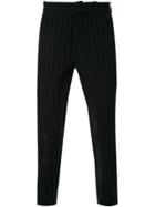 Ann Demeulemeester 'shaft' Striped Trousers - Black