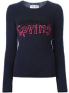 Comme Des Garçons Girl Embroidered Sweater, Size: Small, Blue, Nylon/mohair/wool