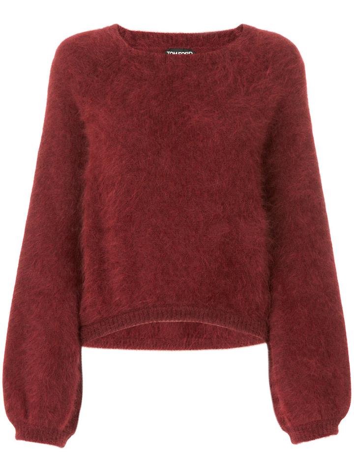 Tom Ford - Knitted Sweater - Women - Polyamide/angora - S, Red, Polyamide/angora