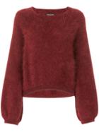 Tom Ford - Knitted Sweater - Women - Polyamide/angora - S, Red, Polyamide/angora