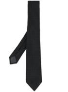 Lanvin Woven Textured Tie - Black