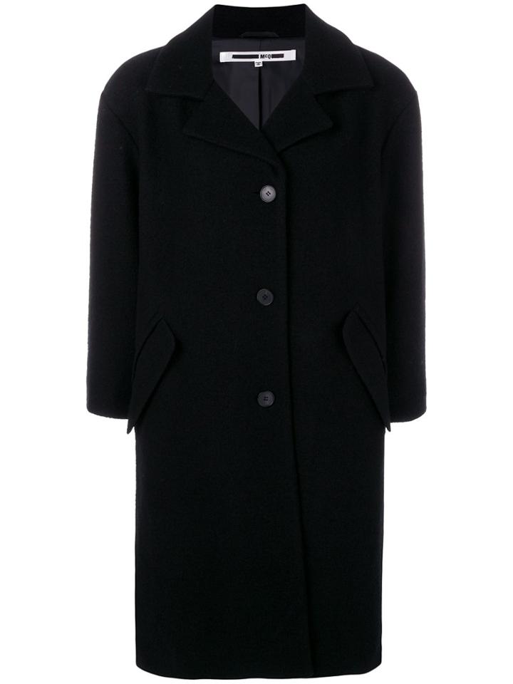 Mcq Alexander Mcqueen Single Breasted Coat - Black