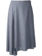 Astraet Ruffled Detail A-line Skirt, Women's, Size: 0, Grey, Cotton