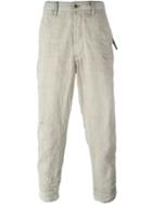 Diesel Light Distress Tapered Cropped Trousers
