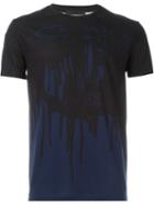Alexander Mcqueen Hibiscus And Pain Splatter Print T-shirt