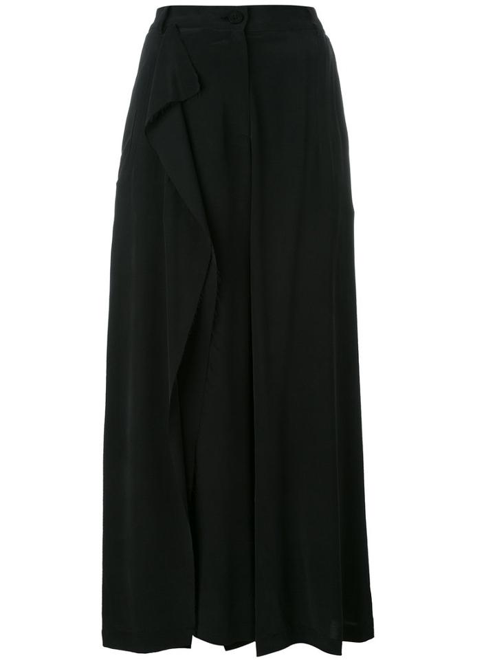 Isabel Benenato - High-rise Palazzo Trousers - Women - Silk - 42, Black, Silk