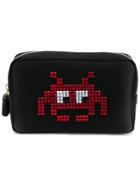 Anya Hindmarch Space Invaders Make-up Pouch - Black