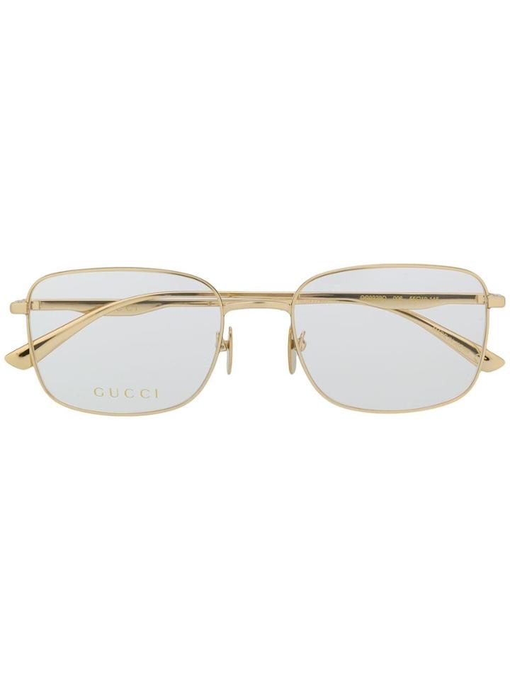 Gucci Eyewear Square Shaped Glasses - Gold