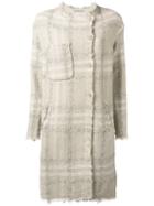 Transit Check Pattern Coat, Women's, Size: Medium, Nude/neutrals, Cotton/viscose/polyacrylic/polyester