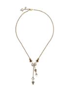 Alexander Mcqueen Skeleton Hands Necklace With Hanging Charms -