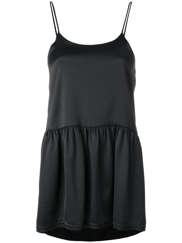 Semicouture Flared Cami Top - Black