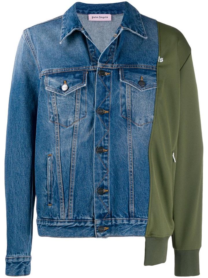 Palm Angels Combination Jean Jacket - Blue