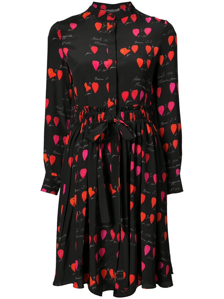 Alexander Mcqueen Lipstick Print Shirt Dress - Black