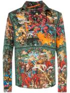 Edward Crutchley Comic Book Hero Print Silk Shirt - Multicoloured