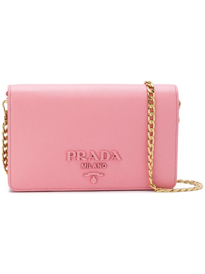 Prada Saffiano Wallet Bag - Pink & Purple