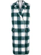 Calvin Klein 205w39nyc Checked Midi Vest Coat - Green