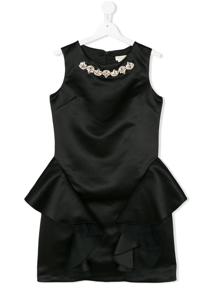 David Charles Kids Frill Dress - Black