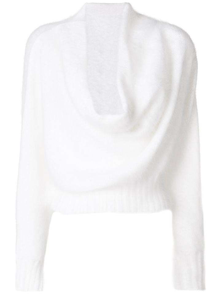 Alberta Ferretti Cowl Neck Sweater - White