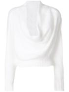 Alberta Ferretti Cowl Neck Sweater - White