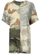 Mm6 Maison Margiela - Camouflage Patchwork T-shirt - Women - Cotton - S, Cotton