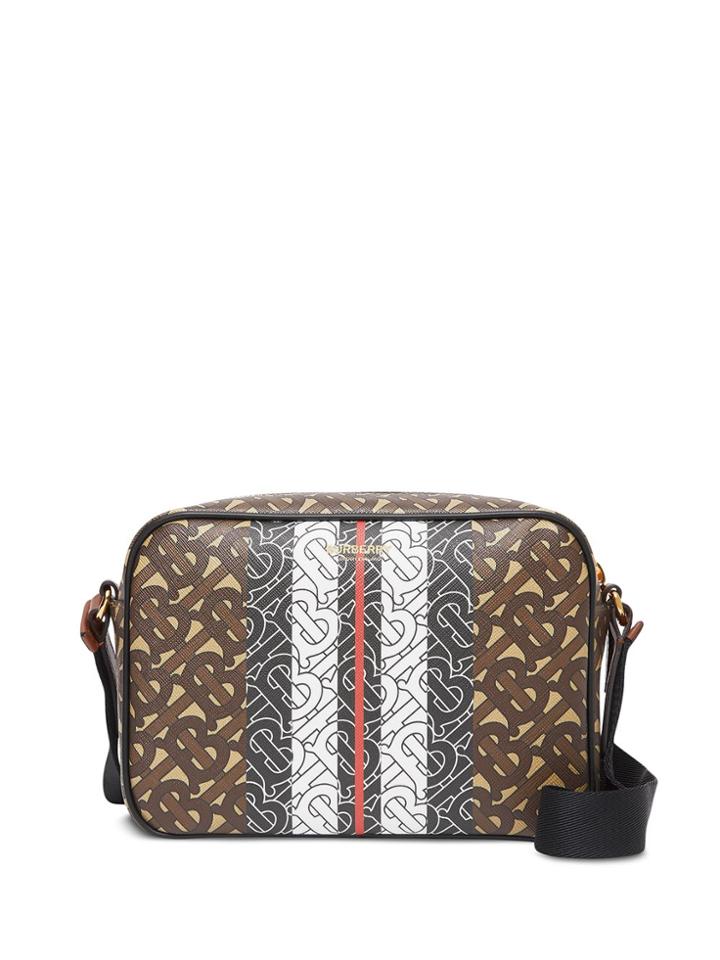 Burberry Monogram Stripe Crossbody Bag - Brown