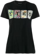 Etro Logo Printed T-shirt - Black