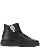 Philipp Plein Skull Appliqué High-top Sneakers - Black