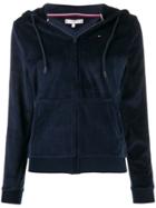 Tommy Hilfiger Zipped Side Logo Hoodie - Blue