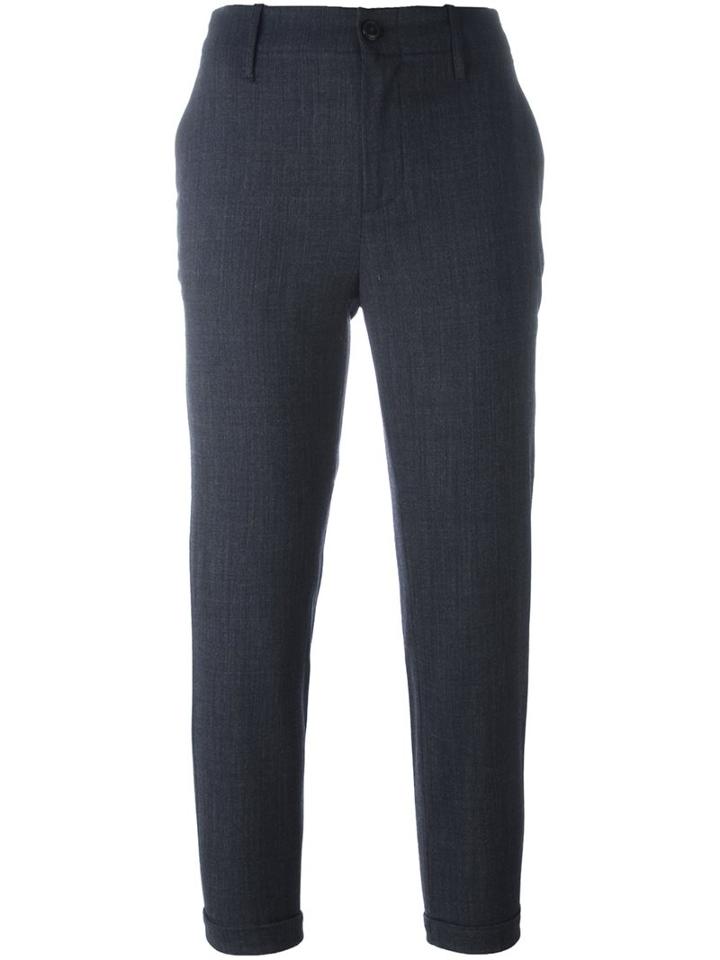 Closed Slim Cropped Trousers, Women's, Size: 25, Blue, Spandex/elastane/virgin Wool