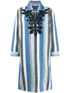 Tory Burch Striped Tunic Dress - Blue