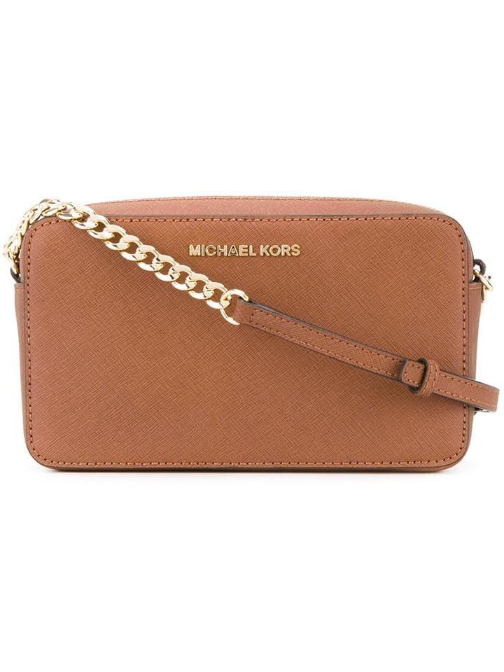 Michael Michael Kors Small 'jet Set Travel' Crossbody Bag, Women's, Brown