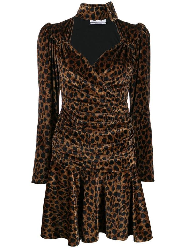 Attico Leopard Print Mini Dress - Green