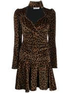 Attico Leopard Print Mini Dress - Green