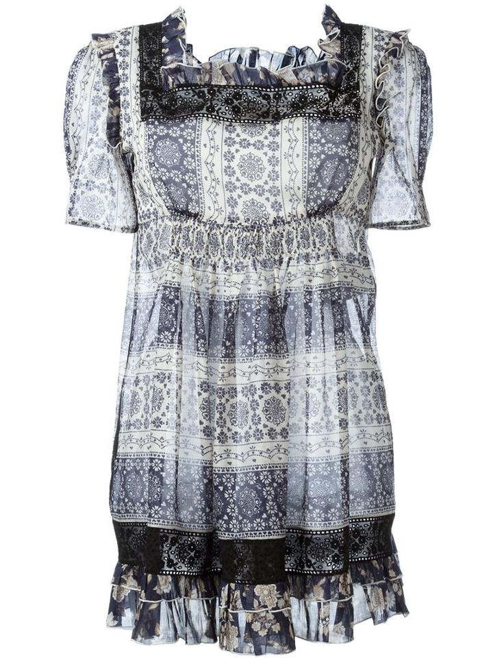 Fay Ruffled Square Neck Dress