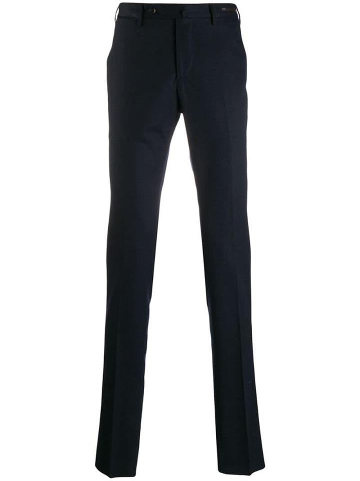 Pt01 Tailored Straight Leg Trousers - Blue
