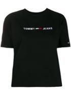 Tommy Jeans Embroidered Logo T-shirt - Black