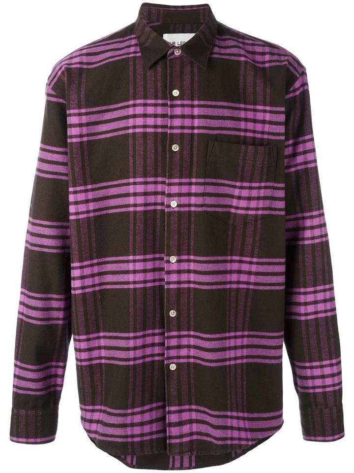 Our Legacy Flannel Check Shirt, Men's, Size: 48, Pink/purple, Cotton