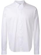 Wooyoungmi Overlap Collar Shirt, Men's, Size: 46, White, Cotton/nylon/spandex/elastane