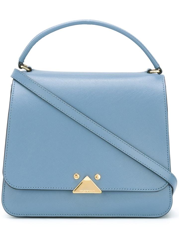 Emporio Armani Top Handle Tote, Women's, Blue