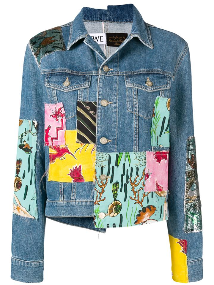 Loewe Patchwork Denim Jacket - Blue