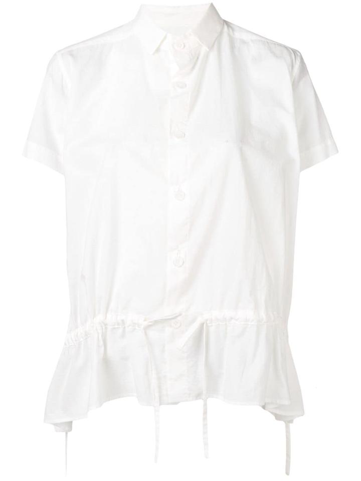 Y's Gathered Waist Shirt - White