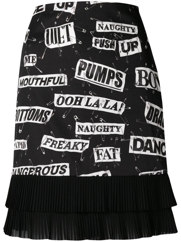 Moschino Safety Pin Motif Skirt - Black