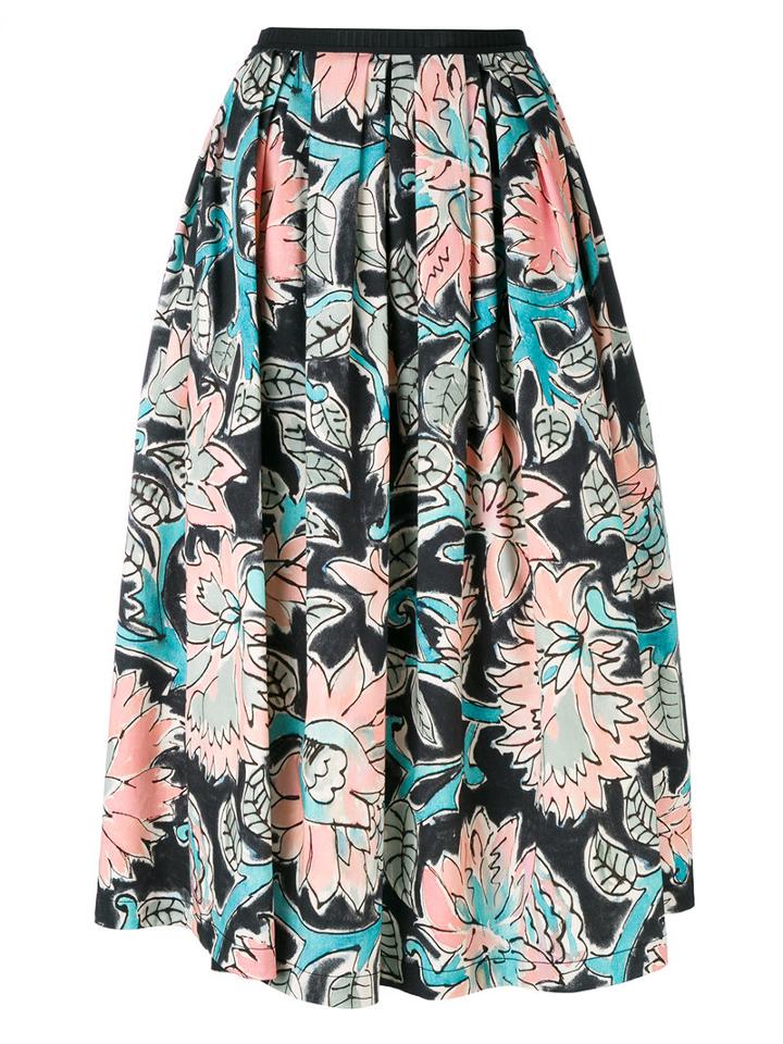 Antonio Marras - Floral Print Full Skirt - Women - Cotton/spandex/elastane - 40, Cotton/spandex/elastane