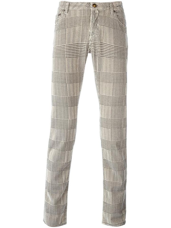 Jacob Cohen Plaid Straight Leg Trousers