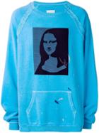Maison Margiela Mona Lisa Print Sweatshirt - Blue