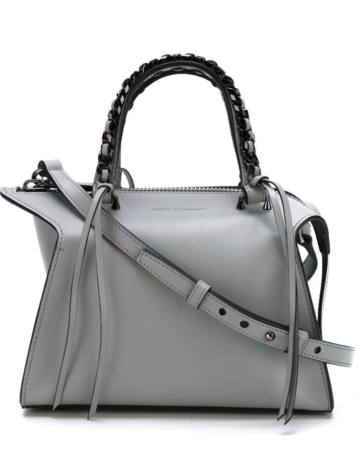 Elena Ghisellini Mini 'gabria' Tote, Women's, Grey