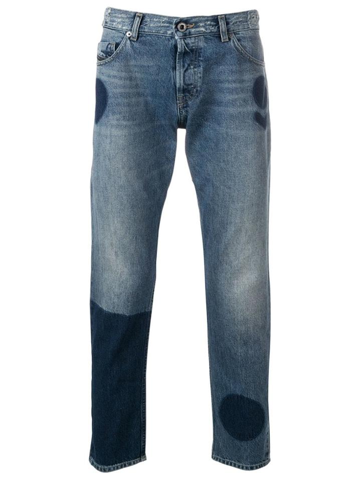 Diesel Black Gold Military Patch Slim Jeans - Blue