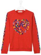 Stella Mccartney Kids - Heart Print Sweatshirt - Kids - Cotton - 14 Yrs, Girl's, Red