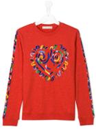 Stella Mccartney Kids - Heart Print Sweatshirt - Kids - Cotton - 14 Yrs, Girl's, Red