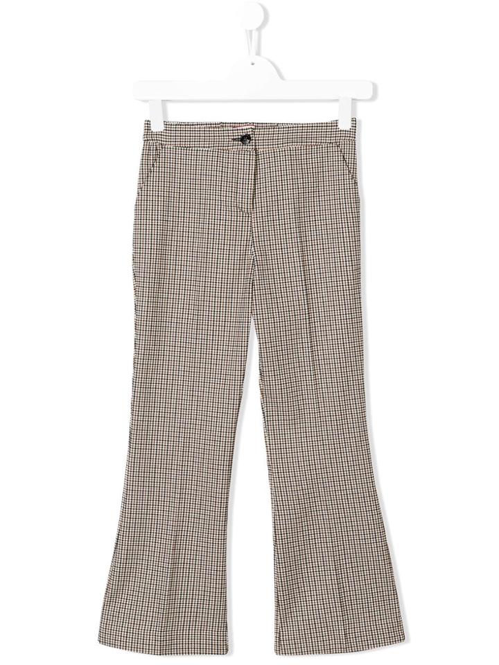 Pinko Kids Houndstooth Trousers - Black